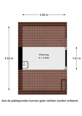 Plattegrond - West-Havendijk 56, 4651 VZ Steenbergen - West-Havendijk 56 - Vliering - 2D.jpg